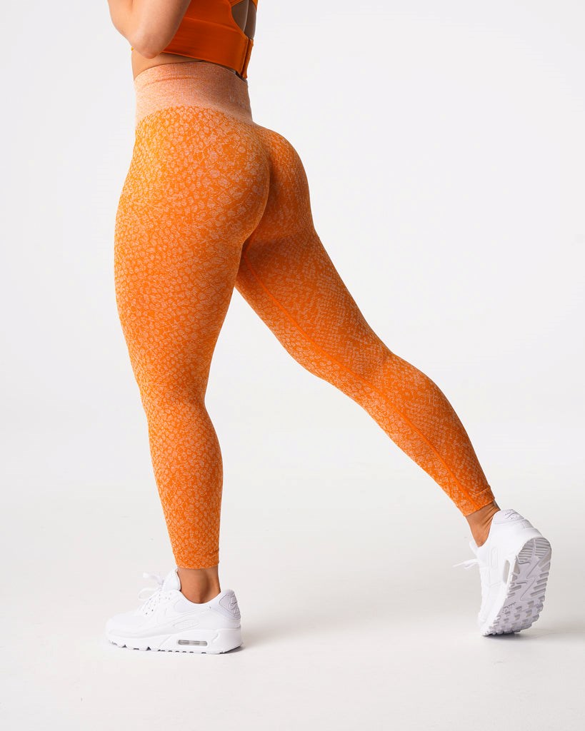 Uva raspador La forma Leggins NVGTN Ofertas y Rebajas - Snakeskin Seamless Leggings Mujer Naranjas